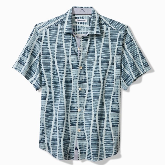 Tommy Bahama Men's Boardwalk Blues Silk Camp Shirt NWT - Picture 1 of 6